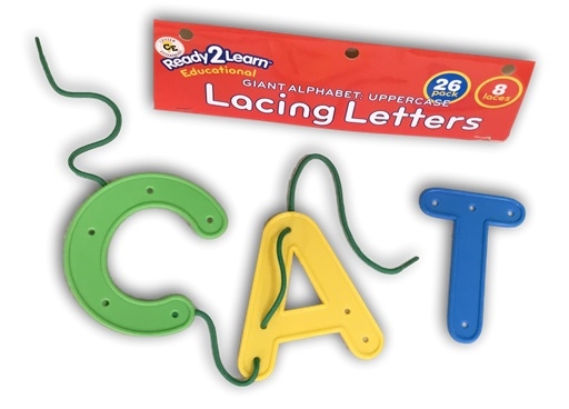 Lacing Letters Upper Case Plastic letters Large size Alphabet learning 
